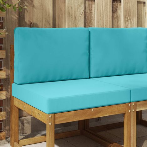 vidaXL Coussin de canapé d'extérieur 2 pcs Turquoise Polyester (1/5)