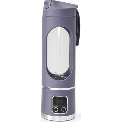Blender Portable Électrique USB Rechargeable, Gobelet à Jus Violet, Batterie 3,7 V (1/5)