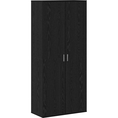 Buffet,Meuble de Rangement,Bahut Chêne Noir 80x39x178 cm Bois aggloméré CFW317182 (1/5)