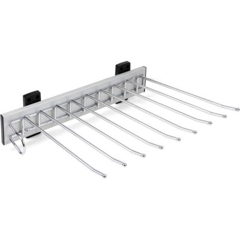 EMUCA Porte-pantalons Self à montage latéral pour armoire, Gauche, Chromé