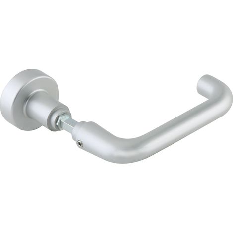 DORMA-Glas Wechselgarnitur 10.316 o. Rosetten, m. Wechselstift, silber eloxiert (1/3)