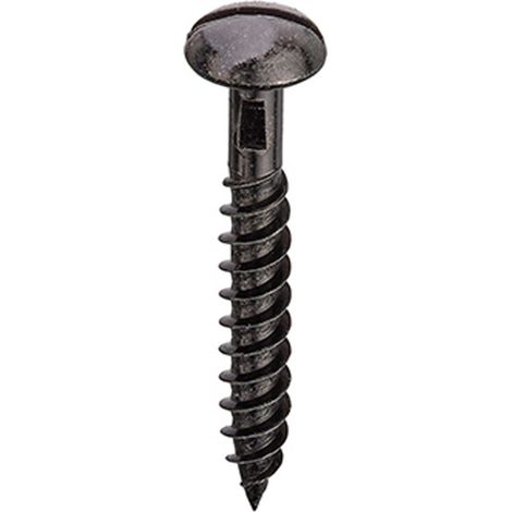 Unifix Woodscrews Slotted Round Head Black Japanned 10G x 2" - Box of 200