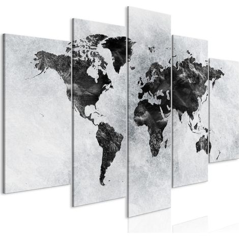 Tableau Imprimé 5 Panneaux "Concrete World Wide" 50 x 100 cm (1/2)