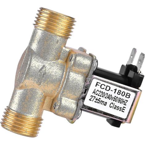 Électrovanne magnétique en laiton 1/2" AC 220 V normalement fermée pour la régulation de l'eau (installation facile) (1/5)
