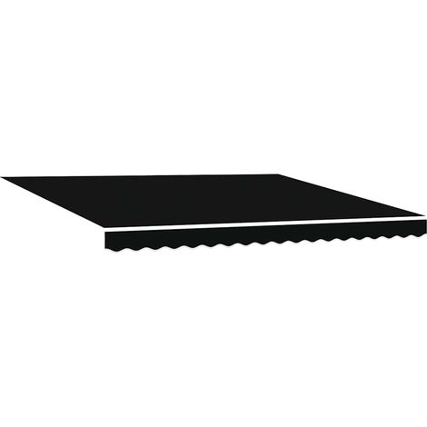 Maison Exclusive - Telo di ricambio per tenda da sole Nero 4 × 3 m Poliestere