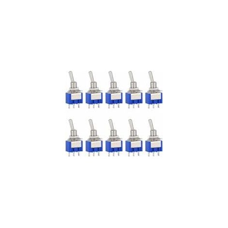 10Pcs AC 125V 6A ON-OFF 3 Pin Mini Toggle Switch 2 Position for Arduino Car Truck Boat Vehicle Switch (1/5)