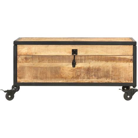 Maison Exclusive - Tavolino da Salotto 70x50x33 cm in Legno Massello di Mango (1/5)