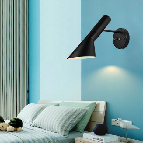 Lampe de chevet murale E27 Simply Modern, tête orientable, idéale pour café, hall ou chambre (85-265 V). (1/5)