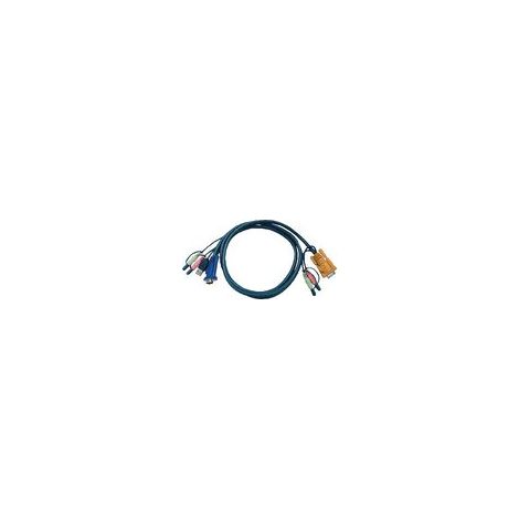 Aten Cable KVM USB con audio y SPHD 3 en 1 de 1,8 m