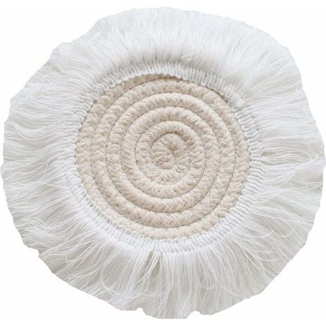 Tapis de table tissé anti brûlure bol nordique simple en Sets d'intérieur B 2 pièces Coton (1/5)