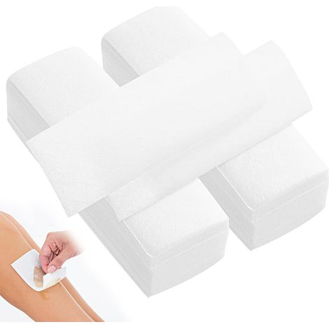 Kit d'épilation Lot de 200 bandes d'épilation à la cire grande taille pour jambes, poitrine et sourcils (1/5)