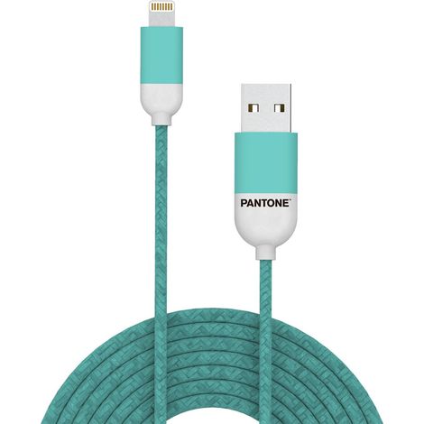 Pantone LCS001 5L LIGHTNING CABLE 1,5 MT CYAN Cyan (1/3)