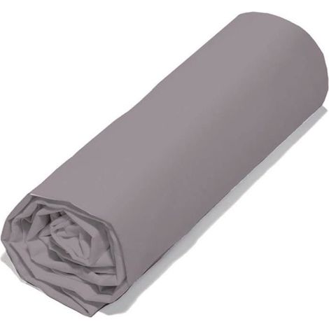 Drap Housse Parfumé Au Chocolat 90X190 Cm Coton Taupe - Idée Cadeau - COTE DECO - Naturelle - Lavage à 40° - Uni