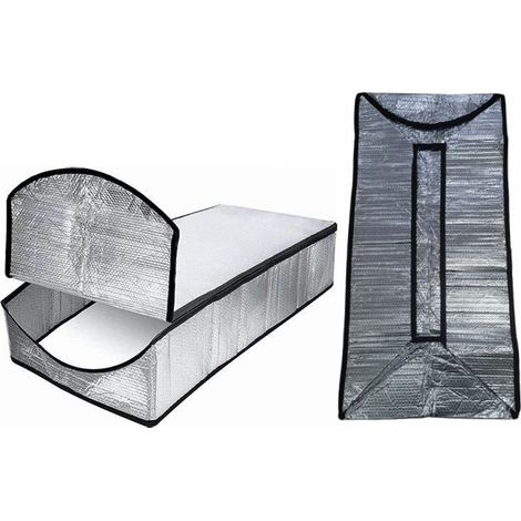 BBPETOPE Housse d'isolation thermique anti‑poussière pour trappe d'escalier de grenier, protection toute saison pour ouverture d'accès au grenier, dimension standard 138 × 63,5 × 28 cm