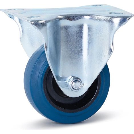 Roue fixe - MESO - Caoutchouc élastique bleu - 80mm - 100kg