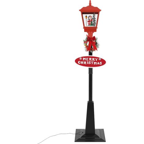 Lampadaire de Noël avec Père Noël 180 cm LED (1/5)