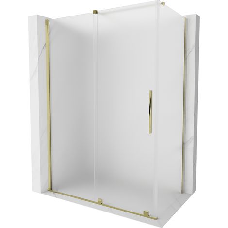 Mexen Velar cabine de douche coulissante 150 x 80 cm, givrée, or - 871-150-080-31-50 (1/5)