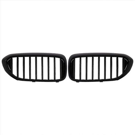 Rejillas delanteras de parachoques estilo línea única, estilo competición, para Serie 5 G30/G31/G38 530i 540i 550i, color negro mate. (1/5)
