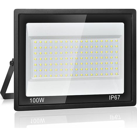 LED Floodlight, 7000K White, LEDs, Outdoor Spotlight for Garden, Yard, Garage, Driveway, Workshop, Corridor and Security Lighting  LEDs, floodlight and bracket outdoor floodlight for garden, yard, gar (1/4)
