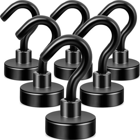 ganci magnetici - Ganci - Ganci magnetici - gancio magnetico - Può trasportare 24 kg - nero