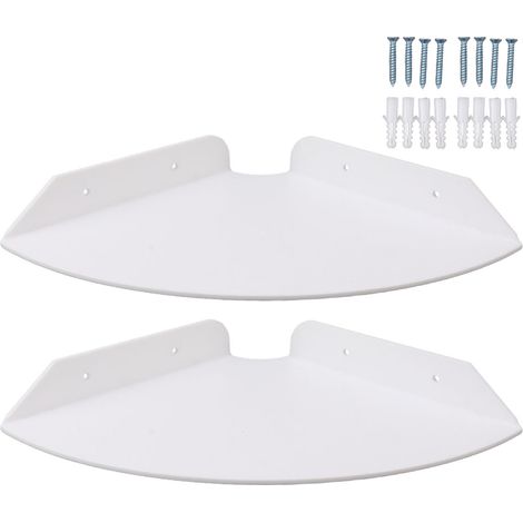 Étagères d'angle en acrylique 2 pièces Solution de rangement de grande taille pour chambres à coucher, salons, salles de douc (1/5)