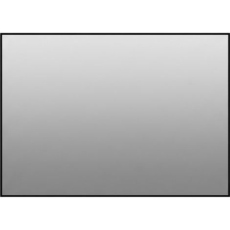 ELVMI Badezimmerspiegel mit schwarzem Aluminiumrahmen, 5 mm Spiegelglas, horizontal oder vertikal, 57 x 77 cm (1/5)
