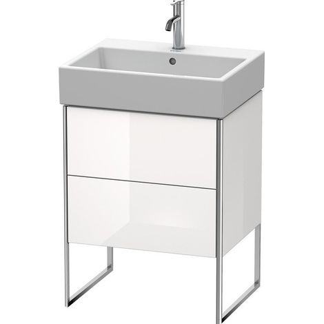 Mobile Vanity Duravit XSquare da 58,4x 46,0 cm, 2 cassetti, per lavabo Vero Air 235060, Colore (anteriore/corpo): Laccato opaco di seta melanzana - XS447309494