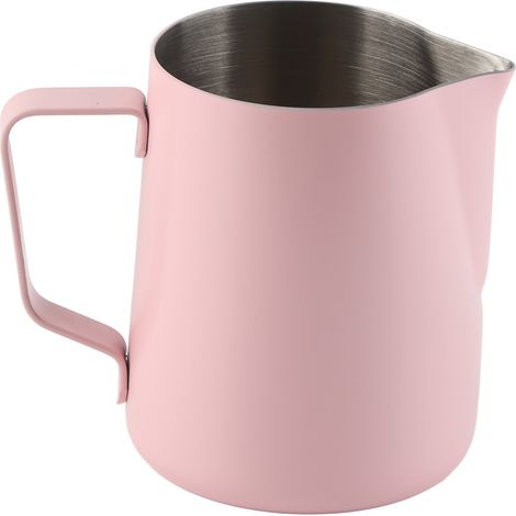 Pitcher à lait inox 600ml rose pour mousse à café et latte art