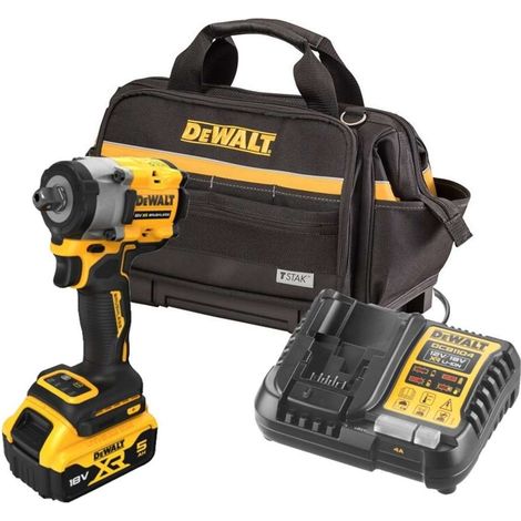 DeWALT - Clé à chocs sans fil 18 V, 1 batterie Li-Ion 5,0 Ah, chargeur DCF922NA3 (1/5)
