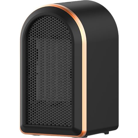 Calefactor eléctrico portátil, con elemento calefactor cerámico PTC de bajo consumo, calefacción silenciosa, 1200 vatios, color negro. (1/4)