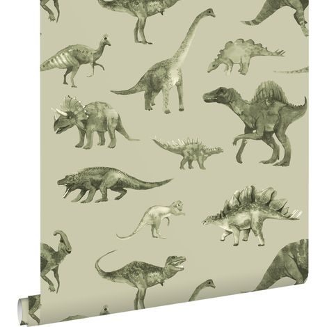 papier peint dinosaures vert  - ESTAhome (1/5)