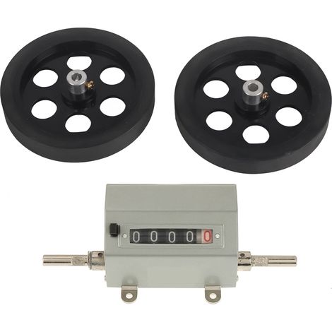 1pc Rolling Wheel 5 Digits 0‑9999.9 Length Counter Max Speed 350RPM Grey Reset