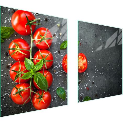 GLASSCHUTZPLATTE FÜR HERD 85x52 TOMATEN (1/5)