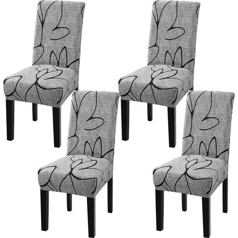 Stuhlbezüge, Stuhlsitzbezüge, Super Fit Stretch Abnehmbarer Waschbarer Kurzer Esszimmerstuhl-Schutzbezug Sitzüberzug for Hotel, Speisesaal, Zeremonie