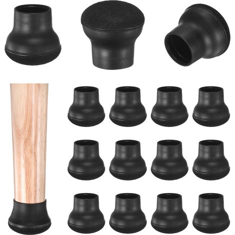 Lot de 16 protège-sols en silicone pour pieds de chaises - Diamètre 2,5 à 3,2 cm - Antidérapants pour parquet et carrelage - Protection silencieuse des sols (1/5)