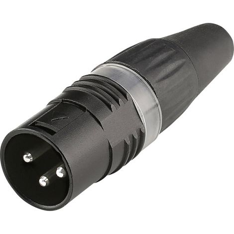 Hicon HI-X3CM-BLK XLR-Steckverbinder Kupplung, gerade Polzahl: 3 Schwarz 1 St.