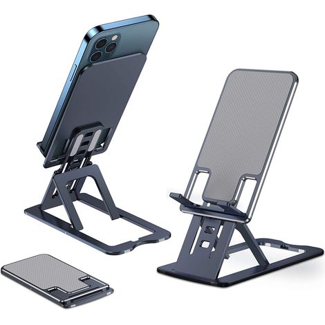 Support Téléphone Portable - Hauteur Réglable 11 À 16 Cm - Angle Réglable 0 À 135 Degrés - Compatible Tous Smartphones Et Tablettes Jusqu’à 9,7 Pouces - 1 Pièce (1/5)