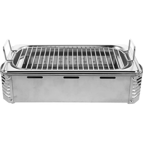 Churrasco en acier inoxydable 35 x 19,5 cm pour la cuisine en plein air – Barbecue de camping (1/5)