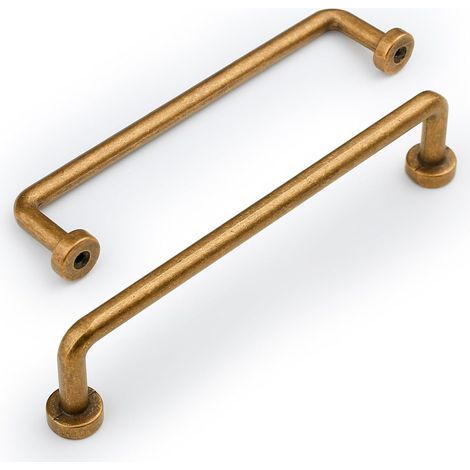10 maniglie per mobili da 160 mm in lega di zinco, bronzo retrò, con viti, per cassetti e armadietti da cucina. (1/5)