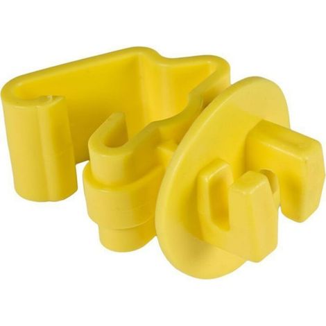 Isolateur - Pour Poteau En T - Clôture Électrique - Jaune - Lot De 25