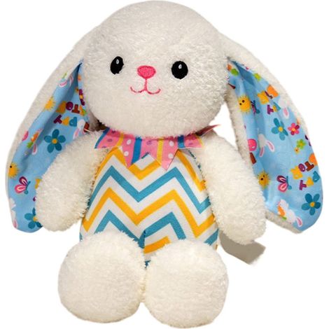 Lapin En Peluche Rayé - Coussin En Peluche Pour Décoration De Canapé - Taille 30 Cm - Idéal Pour Pâques Et Comme Cadeau - 1 Pièce (1/5)