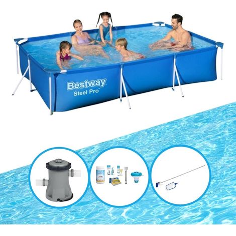 Bestway Bestway Steel Pro Rectangulaire - 300x201x66 cm - 4-pièces  S22725 (1/5)