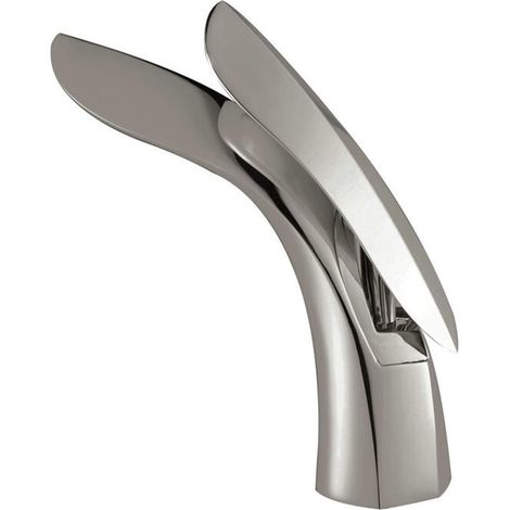 Robinet de lavabo en Laiton Robinet de Salle de Bain en Laiton de Bassin de Bassin de Bassin de Bain Robinet de Bain Robinet de Bain de cuivre Rose Rose Eau Grue(Brushed) (1/5)