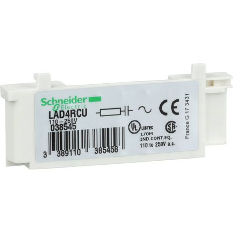 Modulo soppressore - TeSys D - Circuito RC - 110...240 V CA - LAD4RCU (1/4)