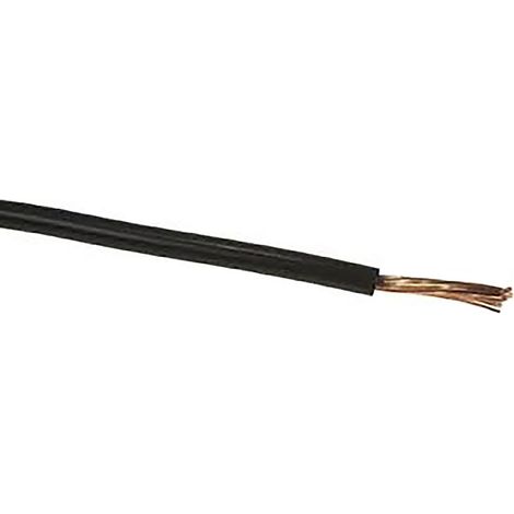 RS PRO Fil de câblage, section 6 mm², 1000 V Noir Cuivre, Maximum +70 °C, 100m ( Prix pour Bobine de 100 Mètres )