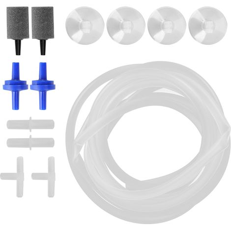 Valve anti-retour pour tuyau d'oxygène d'aquarium, ensemble de pierres à bulles pour aquarium, accessoires d'aquarium, tuyau d'oxygène combiné F de 2 m / 6,6 pi (1/5)