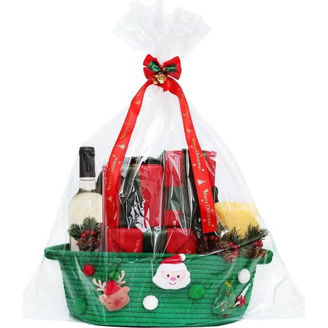 Panier Cadeau de Noël - Panier Décoratif pour Fêtes - Boîte de Rangement (1/5)