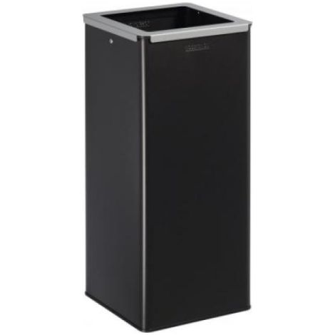 Poubelle de tri sélectif Calitri - non recyclable - 40l - gris manganèse / gris clair - RAL 9022 (1/3)
