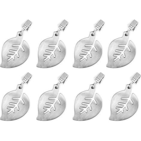 8 Pièces Pince à Nappe en Acier Inoxydable, Clips pour Table Extérieure, Idéal pour Fêtes et Pique-Niques (1/4)