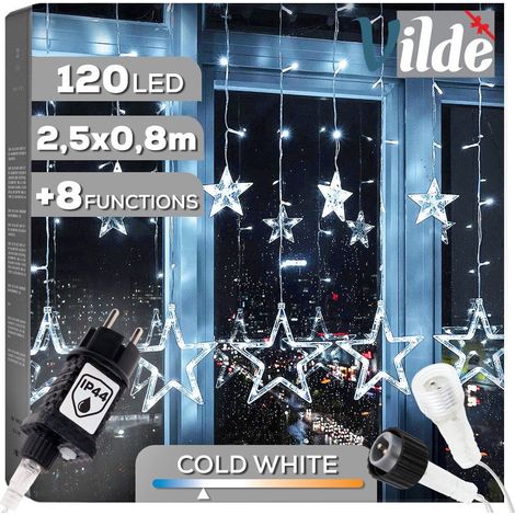 Rideau lumineux extérieur 120 LED 2,5 m